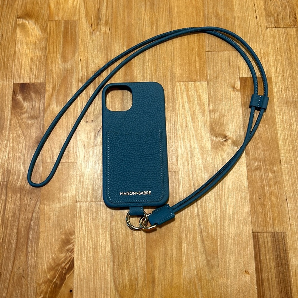 Maison deSabré iPhone 14 case with lanyard and pocket